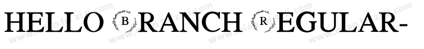 hello Branch Regular字体转换